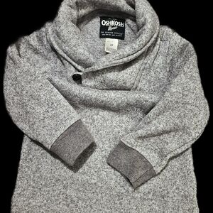 OshKosh B'gosh Heather Gray Shawl Collar Turtleneck Sweater